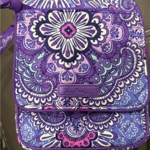 Vera Bradley Purple and Blue Floral Crossbody Bag
